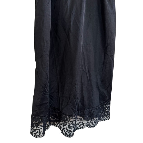 Vintage Her Majesty Black Nightgown Dress Mini Lace Sweetheart Junior 9/10 - Picture 4 of 5